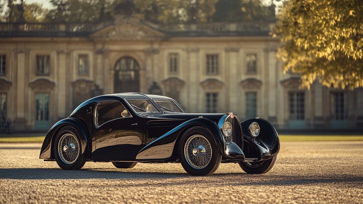 Admirez le design et la performance de la rare Bugatti Type 57C Atalante
